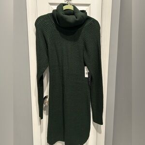 Black Tape Knit Green Dress